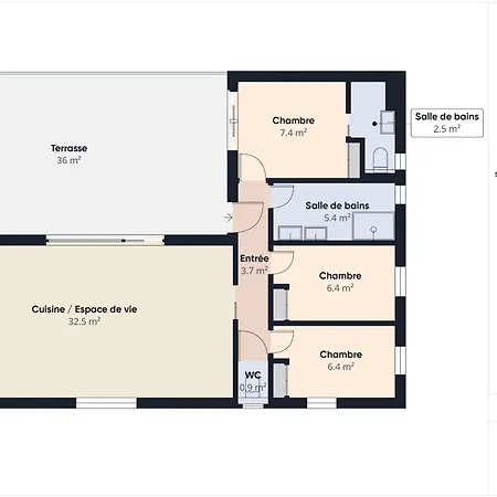 Piscine Chauffée Commune, 4 Adultes 2 Enfants